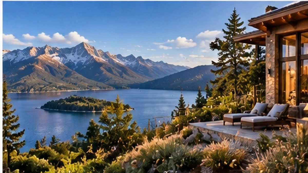 Membership vacation club style residence overlooking an alpine lake