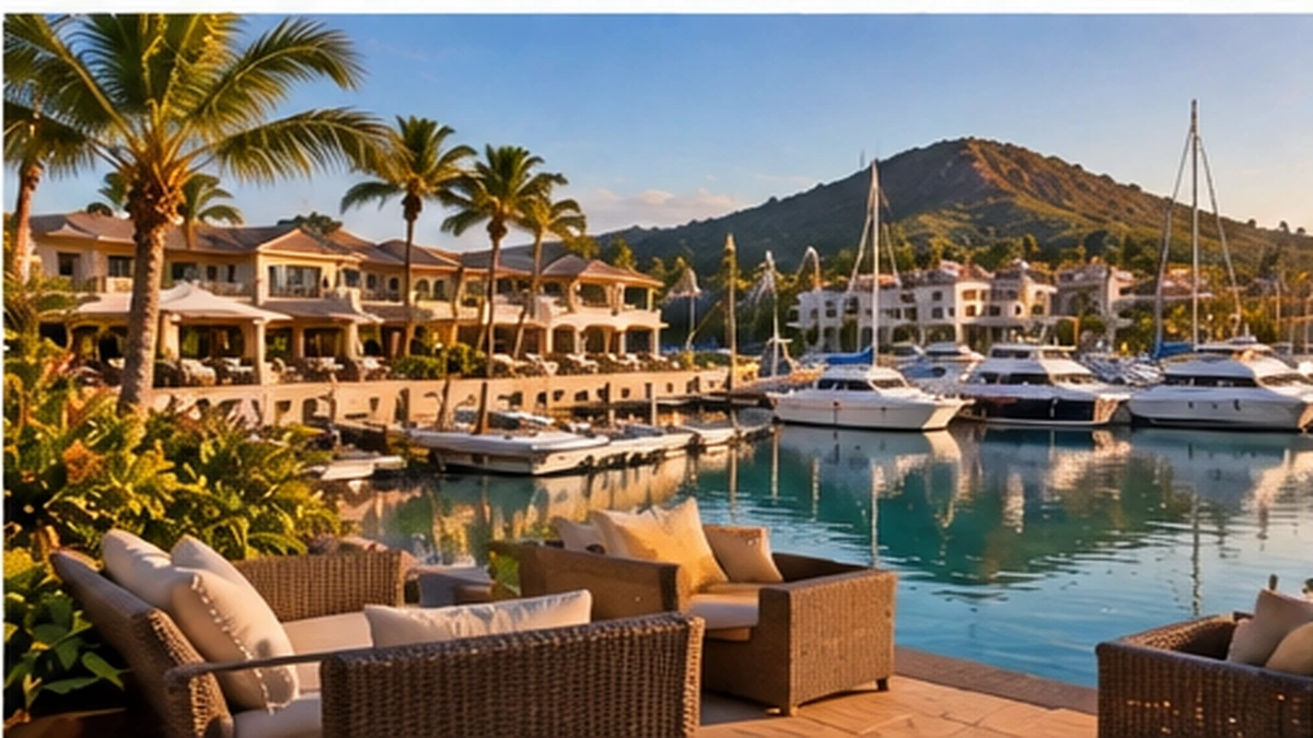 El Cid Marina Beach Hotel with yacht marina and Pacific resort terraces