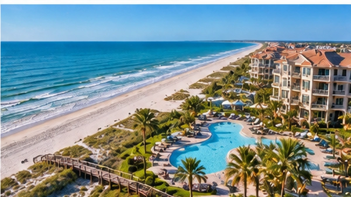 Beachfront timeshare resort with pools and direct Atlantic Ocean access