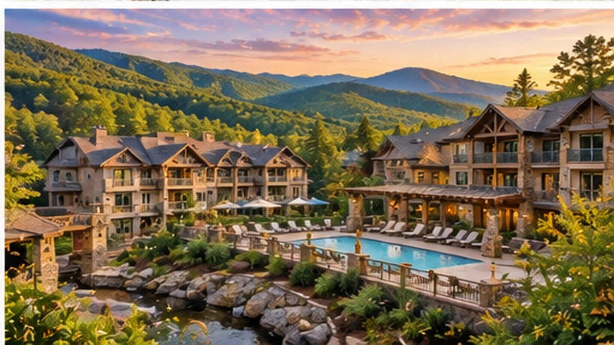 Vacation resort townhomes surrounded by Great Smoky Mountain scenery
