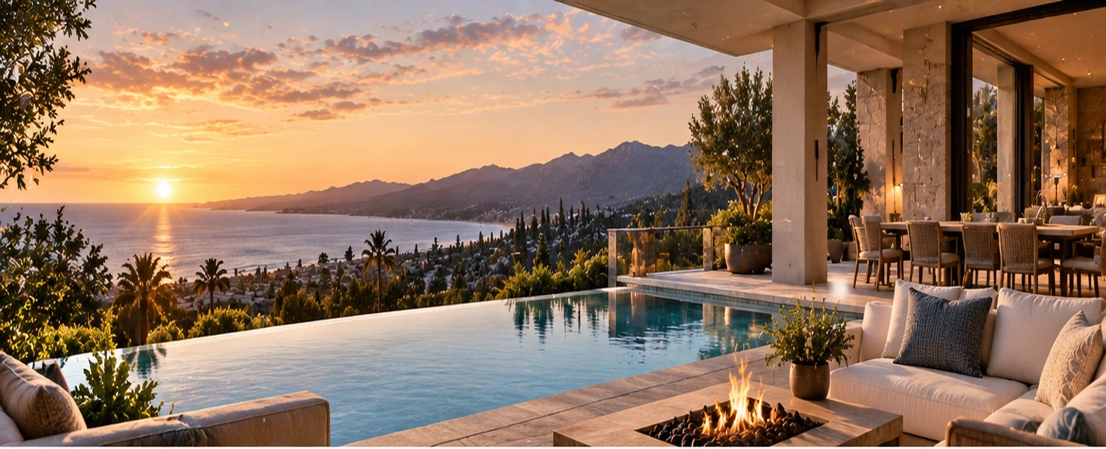 Four Seasons Residence Club luxury vacation residence with infinity pool and coastal sunset