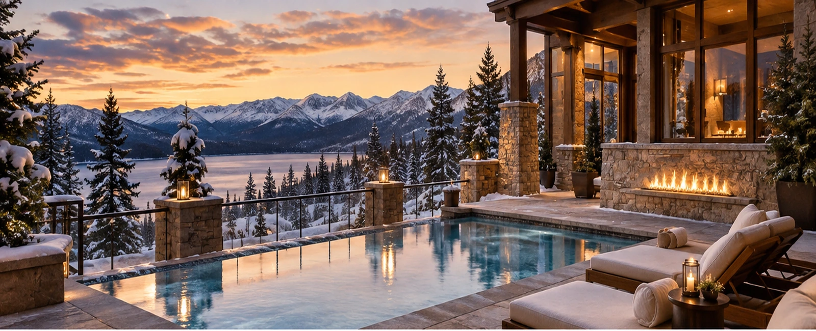 Ritz Carlton Club luxury mountain residence with pool and alpine views